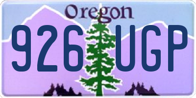 OR license plate 926UGP