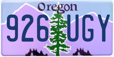 OR license plate 926UGY