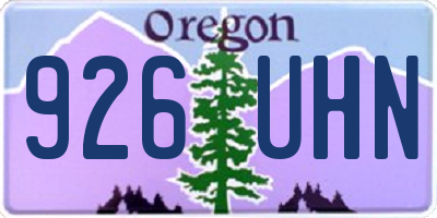 OR license plate 926UHN