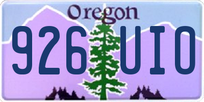 OR license plate 926UIO