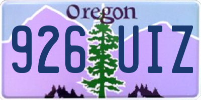 OR license plate 926UIZ
