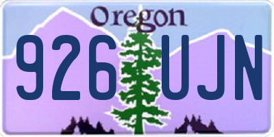 OR license plate 926UJN