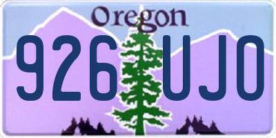OR license plate 926UJO