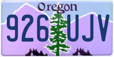 OR license plate 926UJV