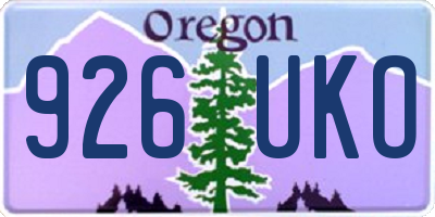 OR license plate 926UKO