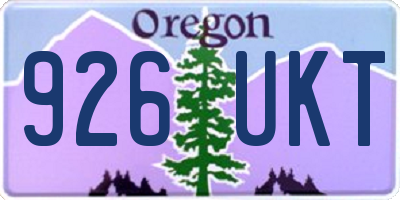 OR license plate 926UKT