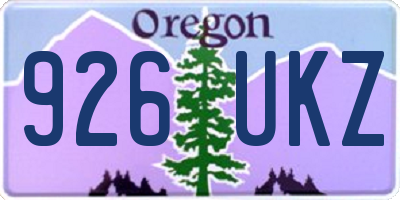 OR license plate 926UKZ