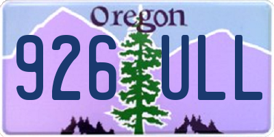 OR license plate 926ULL