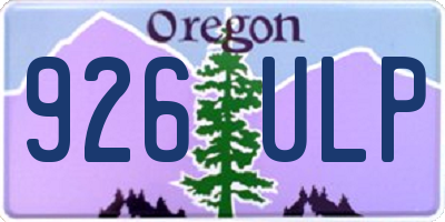 OR license plate 926ULP