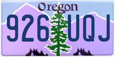 OR license plate 926UQJ