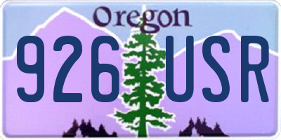 OR license plate 926USR