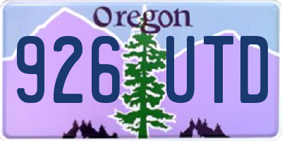 OR license plate 926UTD