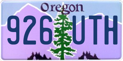 OR license plate 926UTH