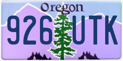 OR license plate 926UTK