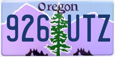 OR license plate 926UTZ