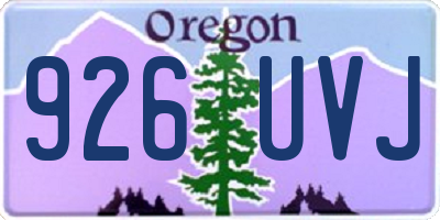 OR license plate 926UVJ