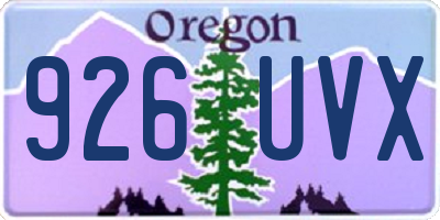 OR license plate 926UVX