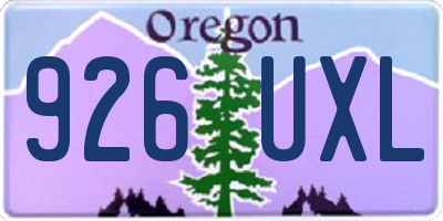OR license plate 926UXL