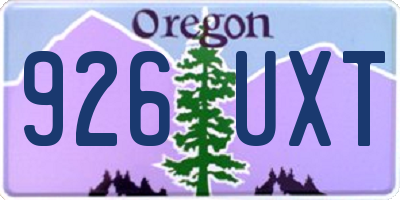 OR license plate 926UXT