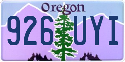 OR license plate 926UYI