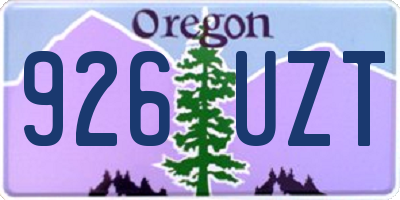OR license plate 926UZT