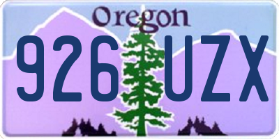 OR license plate 926UZX