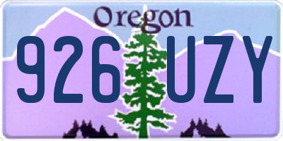 OR license plate 926UZY