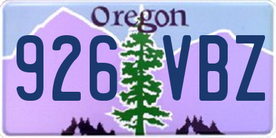 OR license plate 926VBZ