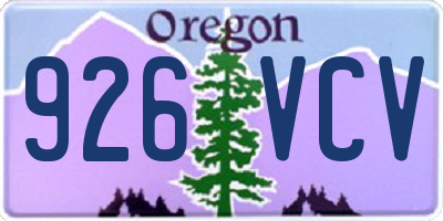 OR license plate 926VCV