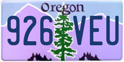 OR license plate 926VEU