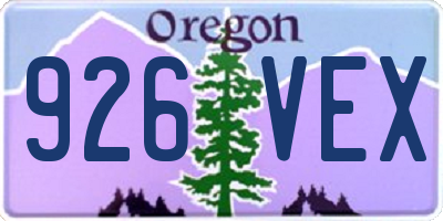 OR license plate 926VEX