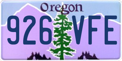 OR license plate 926VFE