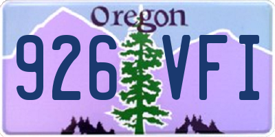 OR license plate 926VFI