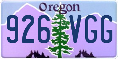 OR license plate 926VGG