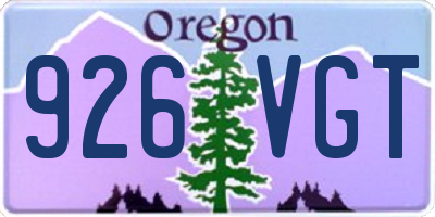 OR license plate 926VGT
