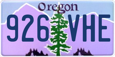 OR license plate 926VHE