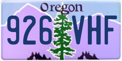 OR license plate 926VHF