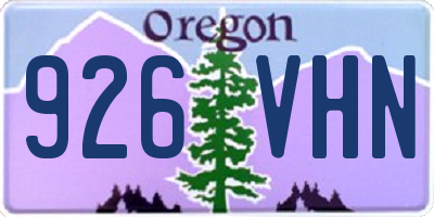 OR license plate 926VHN