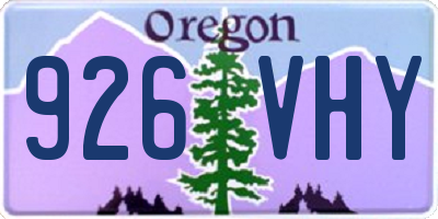 OR license plate 926VHY