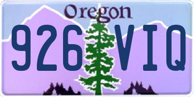 OR license plate 926VIQ