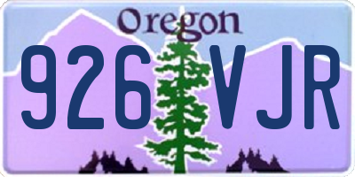OR license plate 926VJR