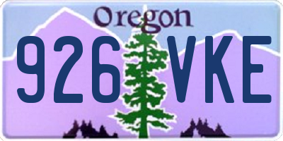 OR license plate 926VKE