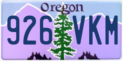OR license plate 926VKM