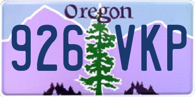 OR license plate 926VKP