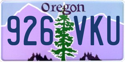 OR license plate 926VKU
