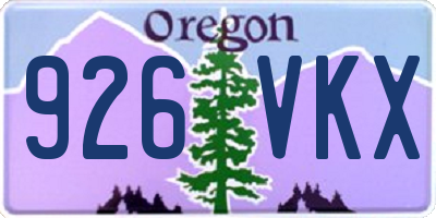 OR license plate 926VKX