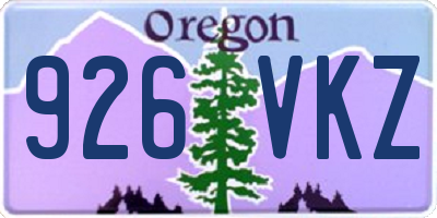 OR license plate 926VKZ