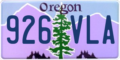 OR license plate 926VLA