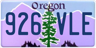 OR license plate 926VLE