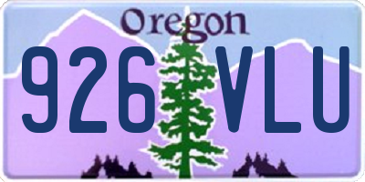 OR license plate 926VLU